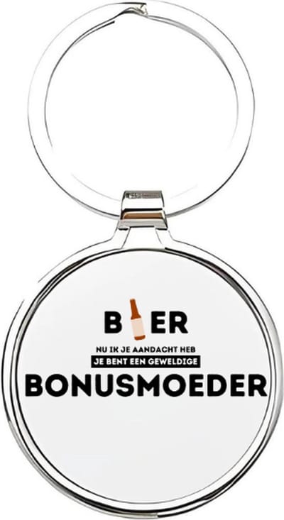 Akyol - je bent een geweldige bonusmoeder Sleutelhanger - Bonusmoeder - de leukste bonusmoeder - bonusmoeder sleutelhanger - mama sleutelhanger - sleutelhanger mam - familie sleutelhanger - moederdag cadeautje - mama cadeau - mom - 4 x 7,5 CM