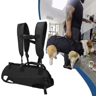 Verstelbare horizontale hondenrugzak, met een multifunctionele draagriem aan de voorkant, ademende reistas voor huisdieren, geschikt voor wandelen, fietsen, motorrijden en andere sporten - Maat M