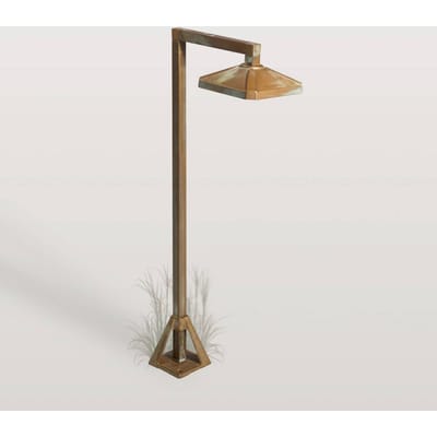 Moretti Luce LED sokkellamp Aura Frame, 50 x 19,5 cm, antiek messing