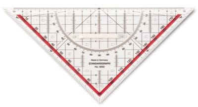 Tekendriehoek Standardgraph 23cm met afneembare greep kunststof - SG-9202