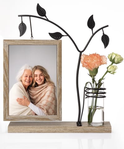Dailygoods- Fotolijst Hout Vintage 13x18 - Tafeldecoratie - Cadeau Verjaardag - Bruiloft - Verhuizing - Hoogwaardige Kwaliteit - Fotolijstje