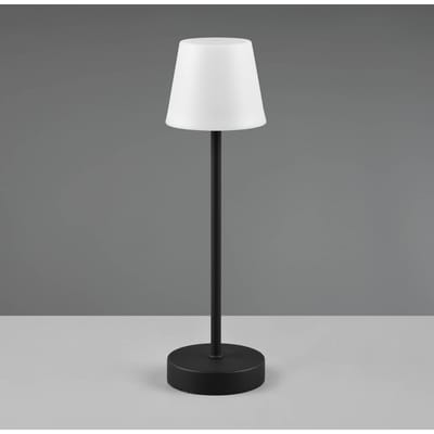 REALITY Martinez - Tafellamp - Zwart - SMD LED - Oplaadbaar - Dimbaar - RGB - IP44