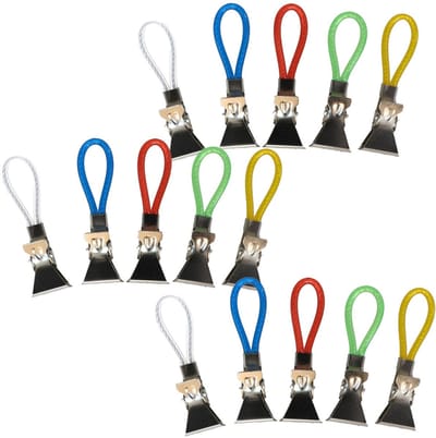 Gerimport Handdoekhaakjes - gekleurd - 15x - handdoekclips - ophanghaakjes