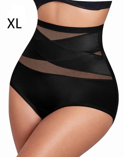 Corrigerend Ademend Ondergoed Met Hoge Taille Voor Dames | Heupliftende Bodyshaper Slipje I Tailletrimmers I Correctie Buik Ondergoed | Maat XL I Zwart