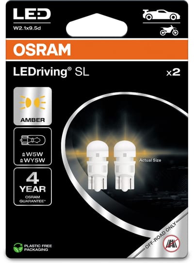 Osram LEDriving Serie - LED Automotielicht - W5W Amber - Retrofit - Energiebesparend