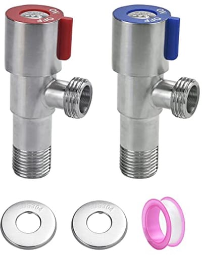 Hoekventiel 2 stuks Roestvrij Staal 1/2 inch voor Keuken en Badkamer