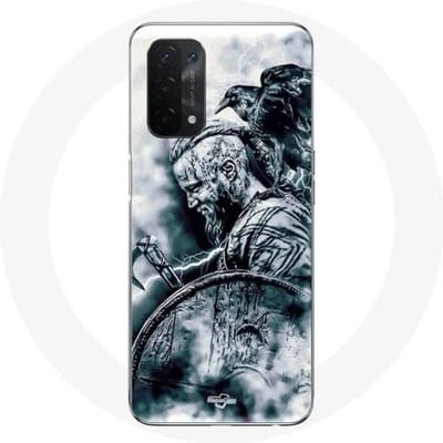 Oppo A54 5G hoesje Vikings Ragnar Lothbrok Shield Raven