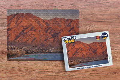 Puzzel Zee met bergen in Jordanië - Legpuzzel - Puzzel 1000 stukjes volwassenen