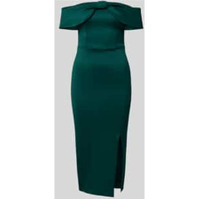 Off shoulder-jurk met loopsplit