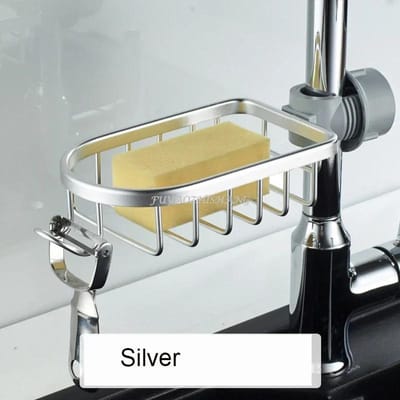 Badkamer Kraan Plank Ruimte Aluminium Keukenspoelbak Spons Afdruiprek Zwart Zilver Badkamer Douche Opbergrek Diversen Houder beige