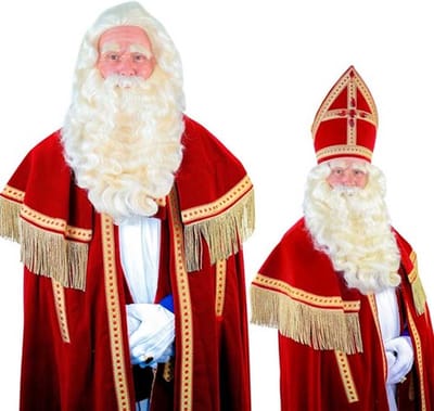 Sinterklaas baard buffelhaar extra lang.