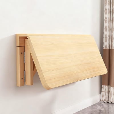Inklapbare wandtafel - Zwevende plank - Ruimtebesparend werken - Compact opvouwbaar - 70x40cm - Houtkleur