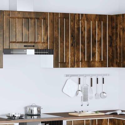 vidaXL - Keukenbovenkast - Lucca - bewerkt - hout - gerookt - eikenkleurig