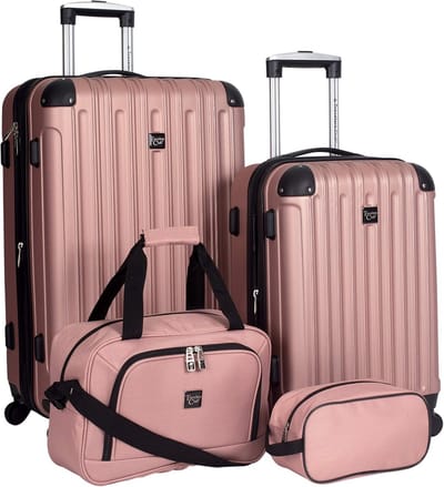 Reisbagage Set - Koffer Set - Veilig Reizen - Vier Delig - 66 cm - Goud