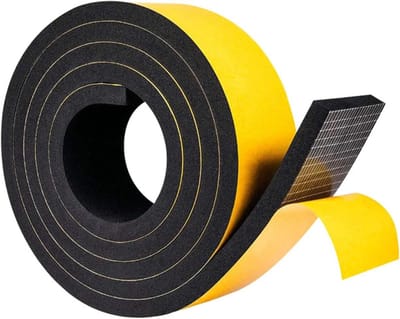 Allecto Plus - Zelfklevende afdichtingstape voor deuren en ramen - Waterdichte raamafdichting - Schuimrubber - 4 meter (15 mm x 20 mm)