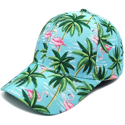 Lente/Zomer Mode Kokosnootprint Baseballpet Zachte Top Buiten Verstelbaar Eendenbek Pet Unisex Populaire Zonbescherming Eendenpet XS blue