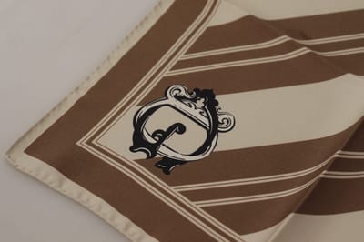 Zijden Sjaal Gestreept Logo