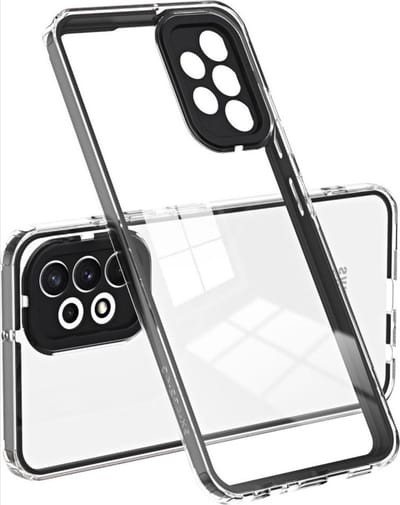 Finnacle - Beschermhoes geschikt voor Samsung Galaxy A53 - Bescherm je Telefoon - Schokbestendig Transparant/Zwart Back Cover Hoesje