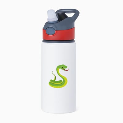 Hacebo® - Slangen waterfles met rietje rood - Slang - Dieren liefhebbers - Reptielen - dierentuin - water fles - 650ML