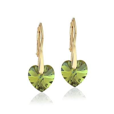 Montebello Oorbellen Lily HG33 - Swarovski Hart - 925 Zilver Verguld - Ø10mm - 25mm