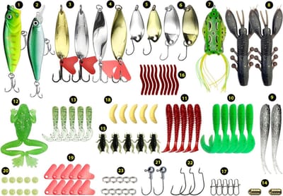 Nivard Visspullen - Viskoffer - Tacklebox - Kunstaas - Vis Accessoires - Hengelsport - Spullen - Roofvis - Karper - Snoek - 94 stuks