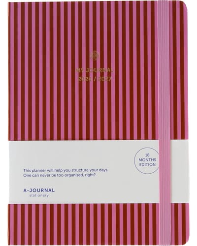 My Journal - Agenda 2026/2027 - 18 maanden - Strepen Roze - A5
