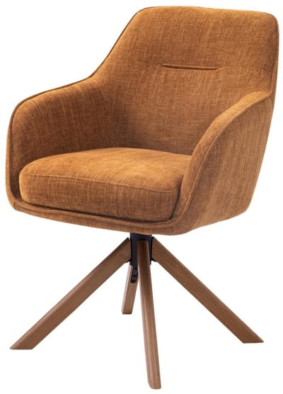 Nordic Home - Ellis armstoel stof - roestbruin