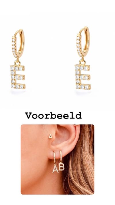 Akyol - letter E -Goudkleurig oorbellen - valentijns cadeau - letter E oorbel - letter oorbel - vrienden - oorbel - Geschenk - Cadeau – verjaardag - Liefde – Vriendschap