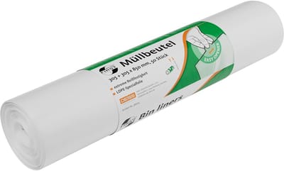 Vuilniszakken - Afvalzakken zakken - Huishoudelijk gebruik - Perforatiebestendig - 80 liter 50 stuks - Wit
