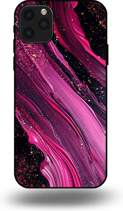 Smartphonica Telefoonhoesje geschikt voor iPhone 11 Pro Max met marmer opdruk - TPU backcover case marble design - Paars Roze geschikt voor iPhone 11 Pro Max