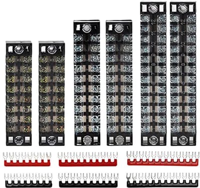 Klemmenblok en aansluitstrip 6 sets 8/10/12 posities 600V 15A met Jumpers