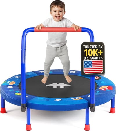 Mini Vouwbare Trampoline voor Peuters 36 Inch met Verstelbare Handgreep