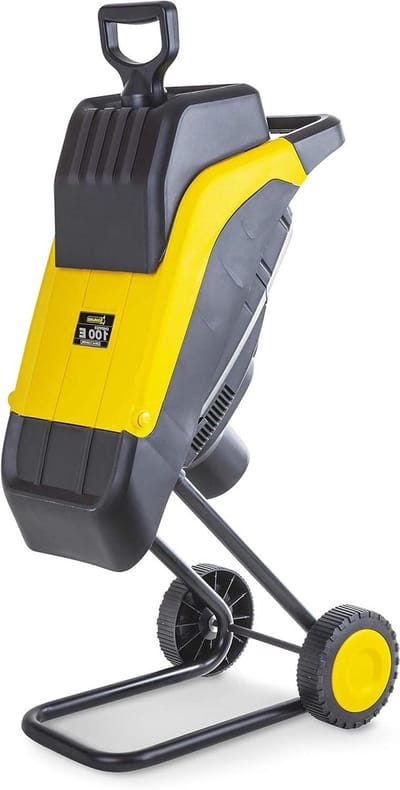 Elektrische Hakselaar - Houtversnipperaar Biotriturator - Tuinafval Verwerken - Krachtige Motor - tot 45 cm - Zwart/Geel