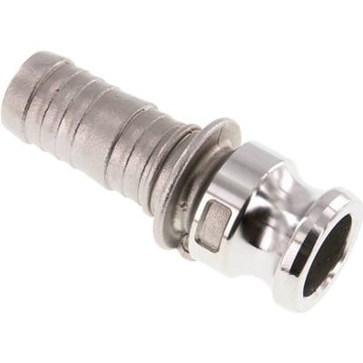 Camlock DN 25 (1'') Koppeling RVS met slangpilaar (25 mm) Type E MIL-C-27487