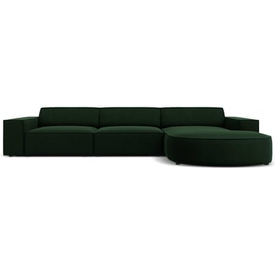 4-zits hoekbank Jodie velvet Chaise Longue rechts | Micadoni Limited Edition