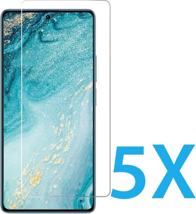 Glasplaatje Geschikt voor: Xiaomi Redmi Note 13 4G - 5x Screenprotector - screen protector - glas - bescherm - beschermglas