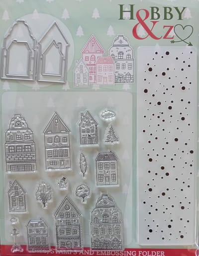 3 in 1 met daarin een snijmal, stempel en embossingfolder.