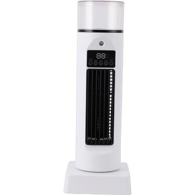 Torenventilator Energiebesparend 6 Snelheden Stil Bladloos Bevochtigende Koelventilator met Timer voor Woonkamer Slaapkamer Zwart Afstandsbediening Type 1