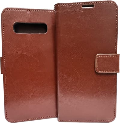 Portemonnee Book Case Hoesje Geschikt voor: Samsung Galaxy S10 - bruin