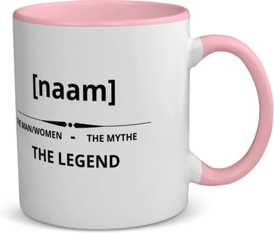Akyol - the man/woman the mythe the legend met eigen naam koffiemok - theemok - roze - Quotes - mensen die houden van quotes - verjaardag - cadeau - kado - geschenk - quotes - the man/woman - the mythe - the legend - 350 ML inhoud