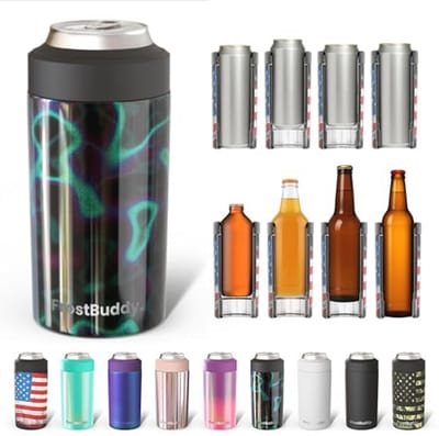Universele RVS Can Cooler voor 12oz en 16oz Blikjes en Flessen - Houdt Dranken 24 Uur Koud