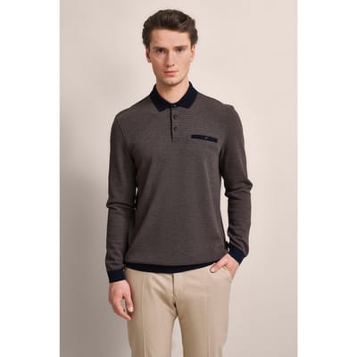 Bugatti Herren Poloshirt met gestructureerde kraag