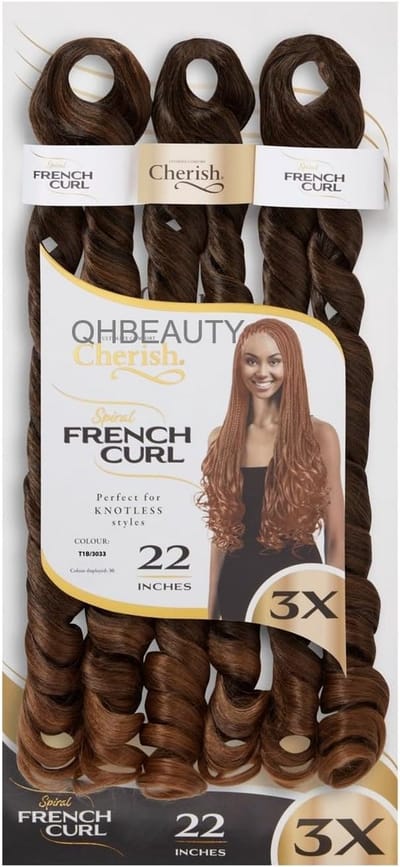 Synthetisch Krullende Bouncy Haar Extensie Vlecht - Spiraal Franse Krul 22 Inch