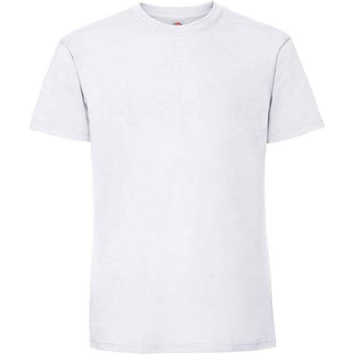 Fruit of the Loom Heren Iconic 195 Premium Ringspun Katoen T-Shirt (Wit)