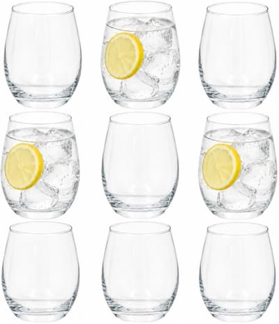 Excellent Houseware Drinkglazen Eclipse - 9x stuks - glas - 570 ml - water - frisdrank - sapjes - cocktails