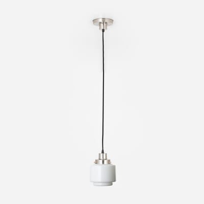 Hanglamp aan snoer Getrapte Cilinder Small 20's Matnikkel - Art Deco Trade