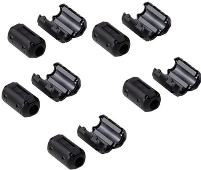 Allecto Interference Filter - Ferriet Filter - Verbeter Signal Kwaliteit - 10x Ferrite Core - Geschikt voor USB en Audio Kabels - Vermind...
