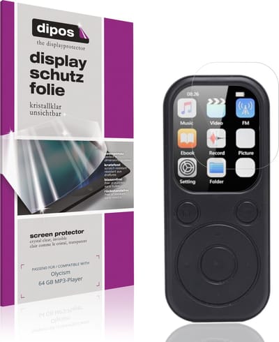 dipos – 4x Beschermfolie geschikt voor Olycism 64 GB MP3-Player | Krasbestendige & heldere Screenprotector Ultra-Thin