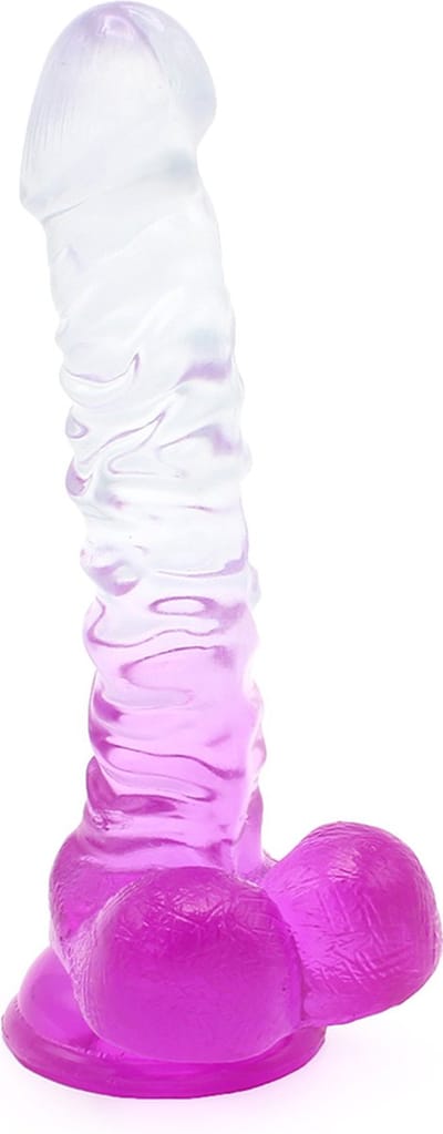 Kiotos Cox Color - Gekleurde Dildo 04 - 22,5 x 4 cm - Transparant/Paars