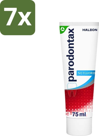7 x Parodontax - Tandpasta - Fluoride Vrij - 75ml - Fluoridevrije Tandpasta - Mondgezondheid - Tandvleesbescherming - Tandplakverwijdering - Bloedend Tandvlees